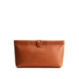 Honey  | Leather pouch with frame top closure and leather pull tab