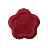 Chili Red | Floral shaped leather tray with stuffed edges 