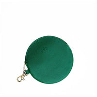 Bacalar | Leather flat round keychain pouch