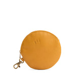 Sunshine | Leather flat round keychain pouch