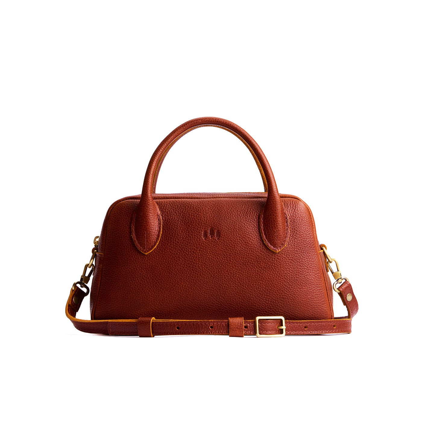Nutmeg*Large| Bowler styled bag with a crossbody strap