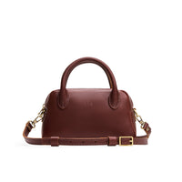 Cognac*Small | Bowler styled bag with a crossbody strap