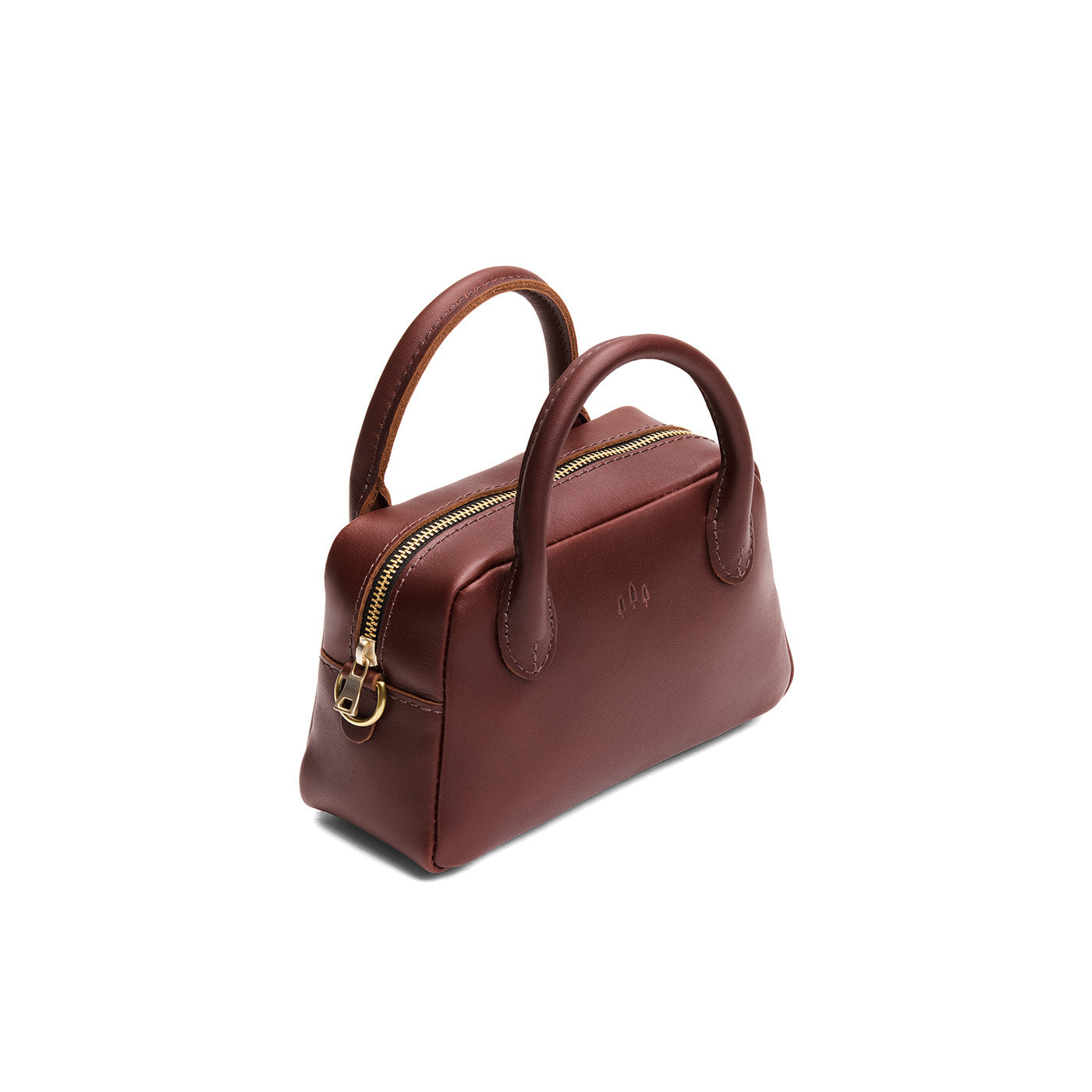 Cognac*Small | Bowler styled bag with a crossbody strap