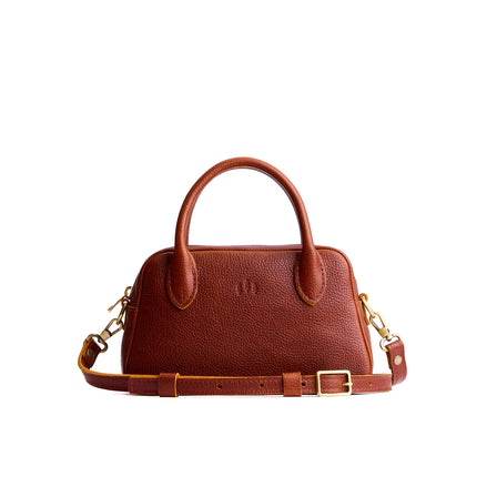 Nutmeg*Large| Bowler styled bag with a crossbody strap