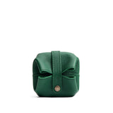 Bacalar | Foldable square leather pouch with snap closure closed
