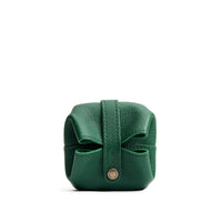 Bacalar | Foldable square leather pouch with snap closure closed