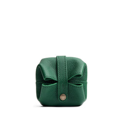 Bacalar | Foldable square leather pouch with snap closure closed