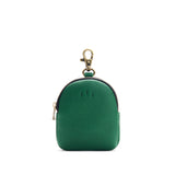 Bacalar | Leather keychain pouch with zipper top, swivel lobster clasp, and debossed emblem of three PLG trees