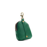 Bacalar | Leather keychain pouch with zipper top, swivel lobster clasp, and debossed emblem of three PLG trees