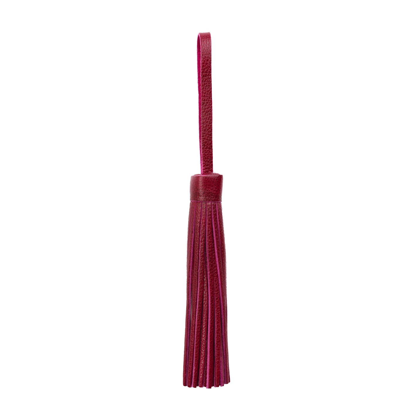 Orchid*Jumbo | Fringed leather tassel with leather loop