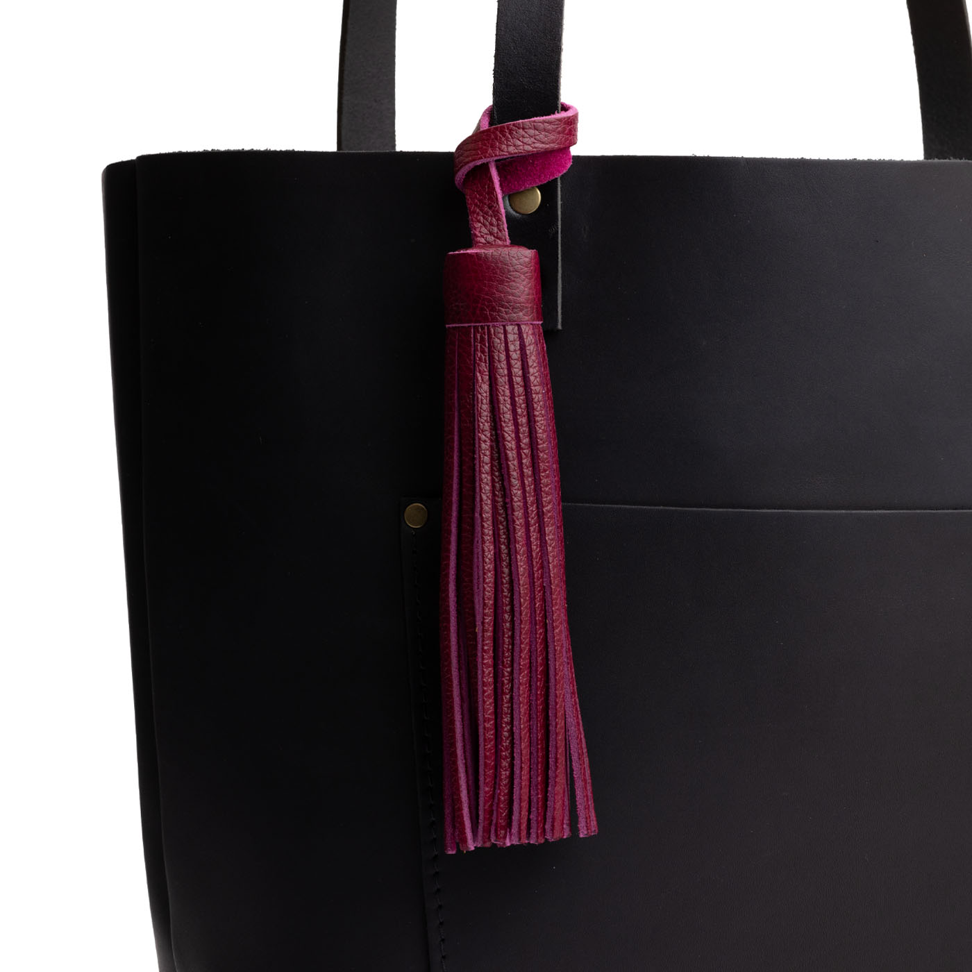 Orchid*Jumbo | Fringed leather tassel with leather loop