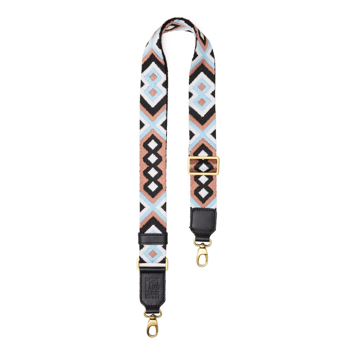 Sea Diamond | Adjustable fabric and leather strap with multicolor pattern