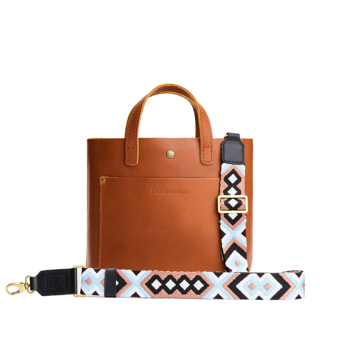 Sea Diamond | Adjustable fabric and leather strap with multicolor pattern