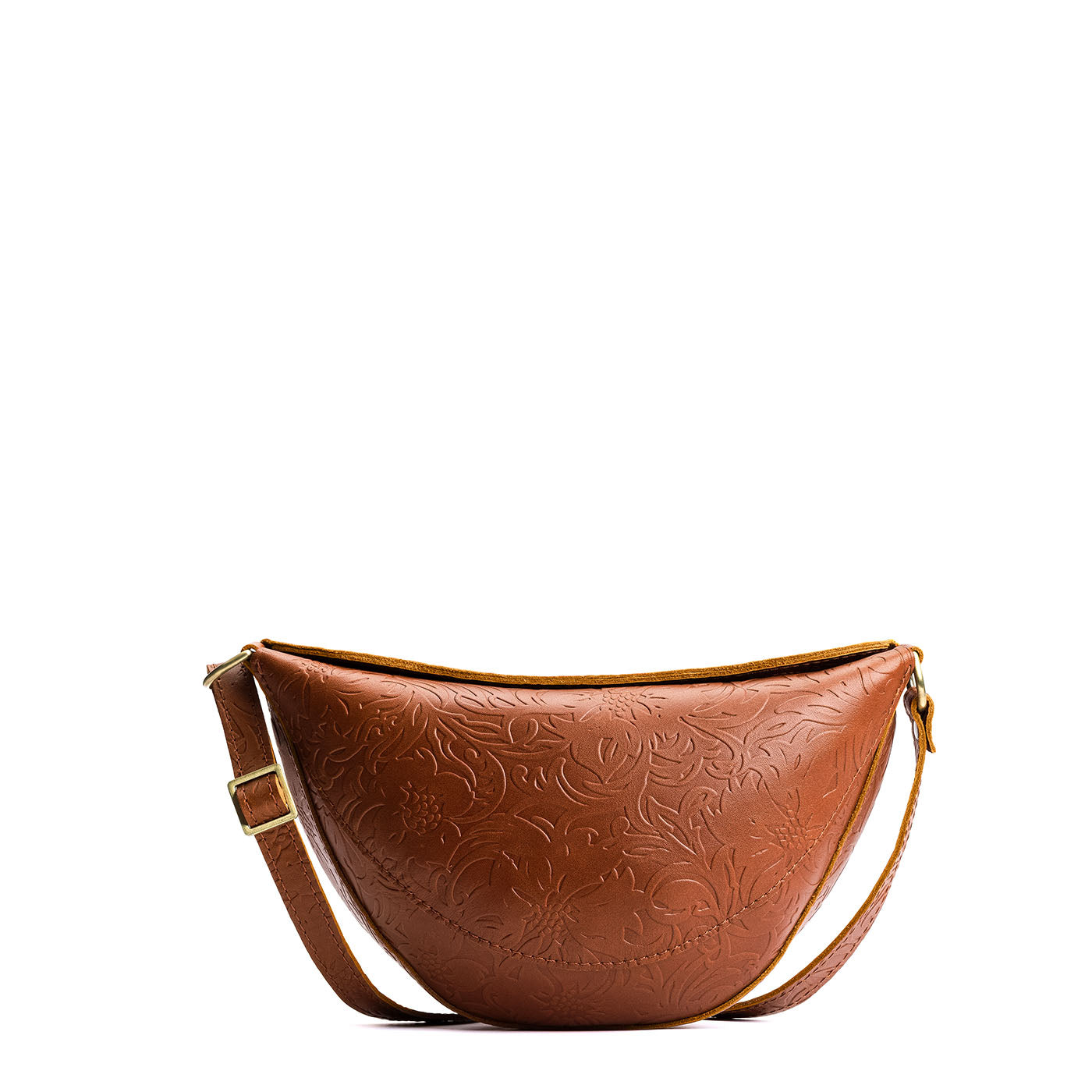 Half circle shaped sling bag