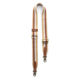 Honey Brew | Strap with stripe pattern and brass-toned hardware