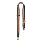 Sinatra | Strap with stripe pattern and brass-toned hardware