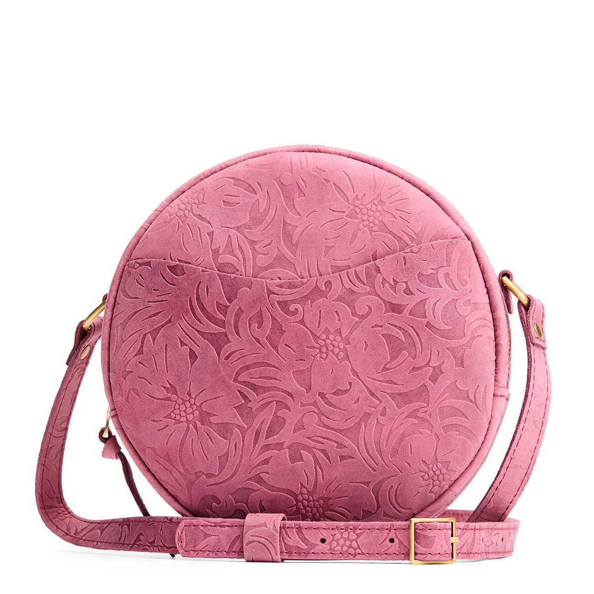 Hollyhock | Large circle shaped crossbody bag with top zipper