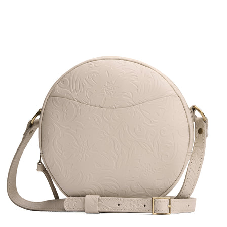 Jasmine | Large circle shaped crossbody bag with top zipper