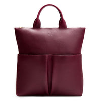 Cabernet*Large | Convertible tote clutch crossbody with two large front pocket and top carry handles