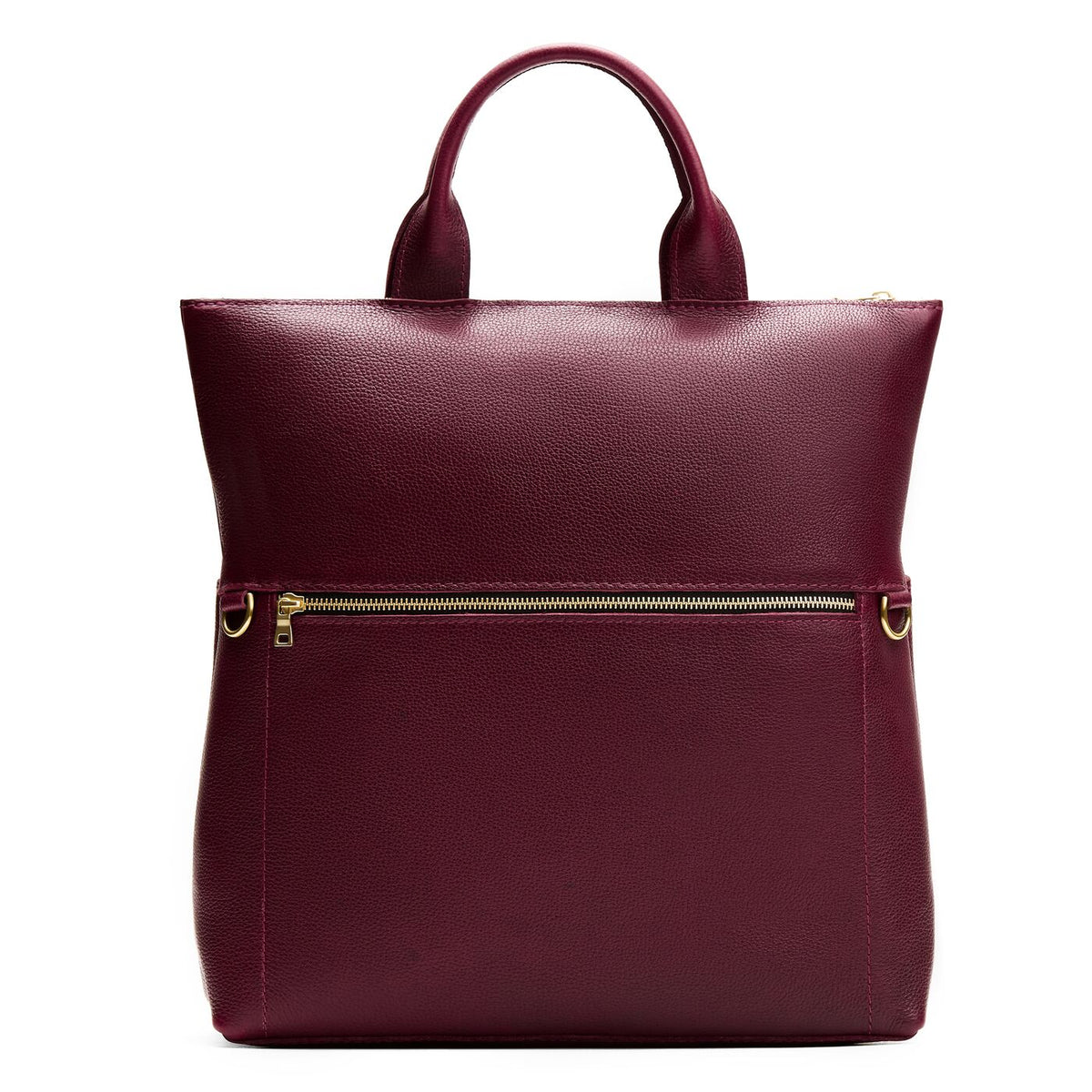 Cabernet*Large | Convertible tote clutch crossbody with a front zipper pocket and top carry handles