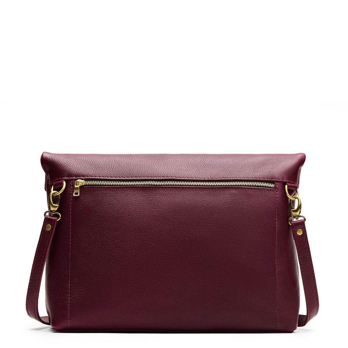Cabernet*Large | Convertible tote clutch crossbody with a back zipper pocket folded into a clutch