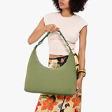 Laurel Large Classic | U-shaped shoulder bag with adjustable strap and fringe detail