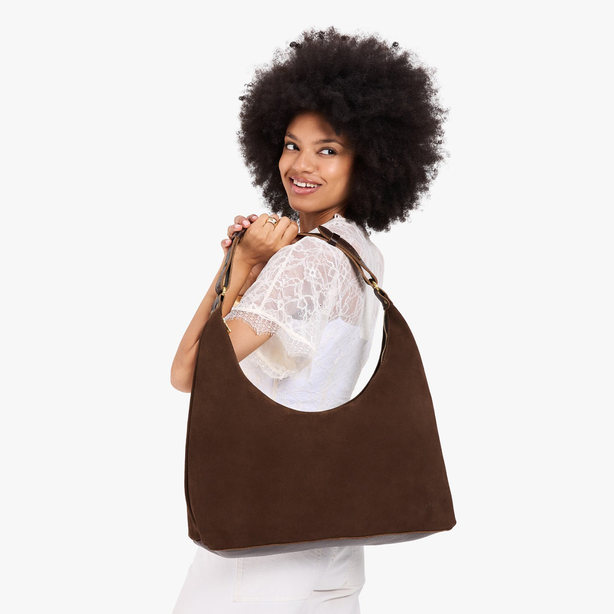 Stagecoach*Large*Classic | U-shaped shoulder bag with adjustable strap and fringe detail