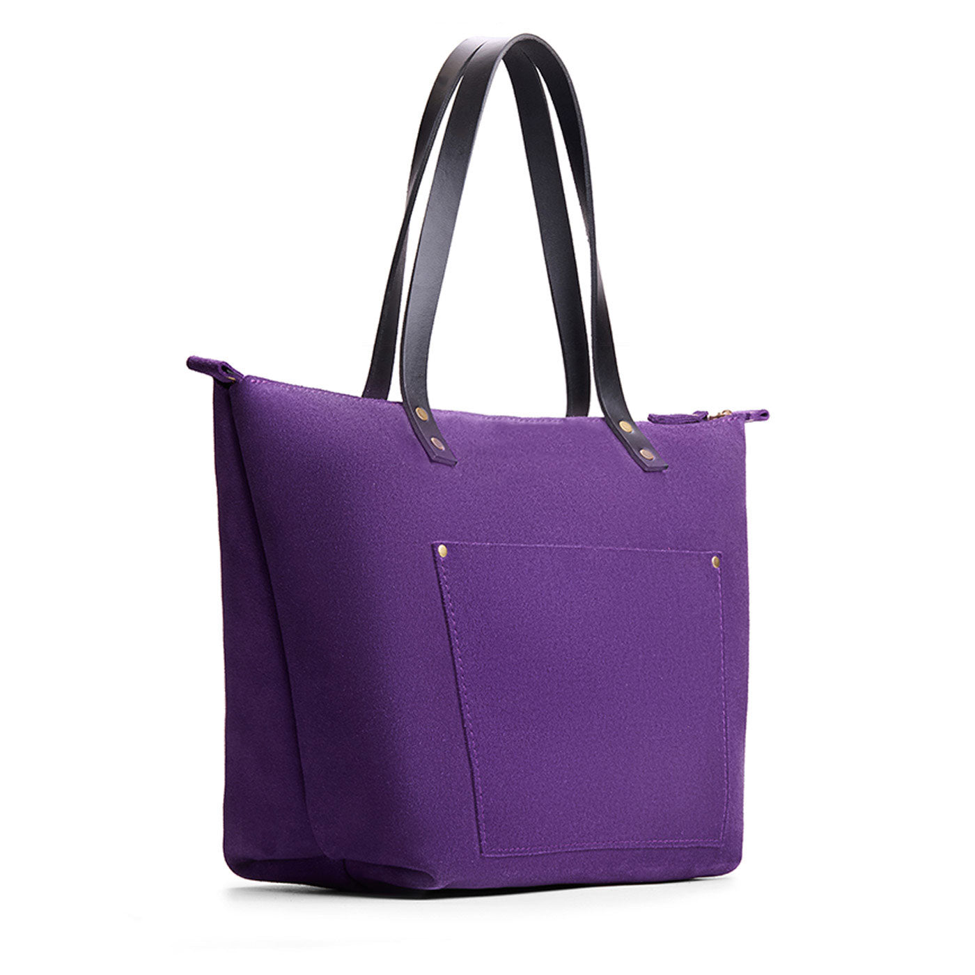 Imperial*Zipper | Large leather tote bag with sturdy bridle handles and front pocket