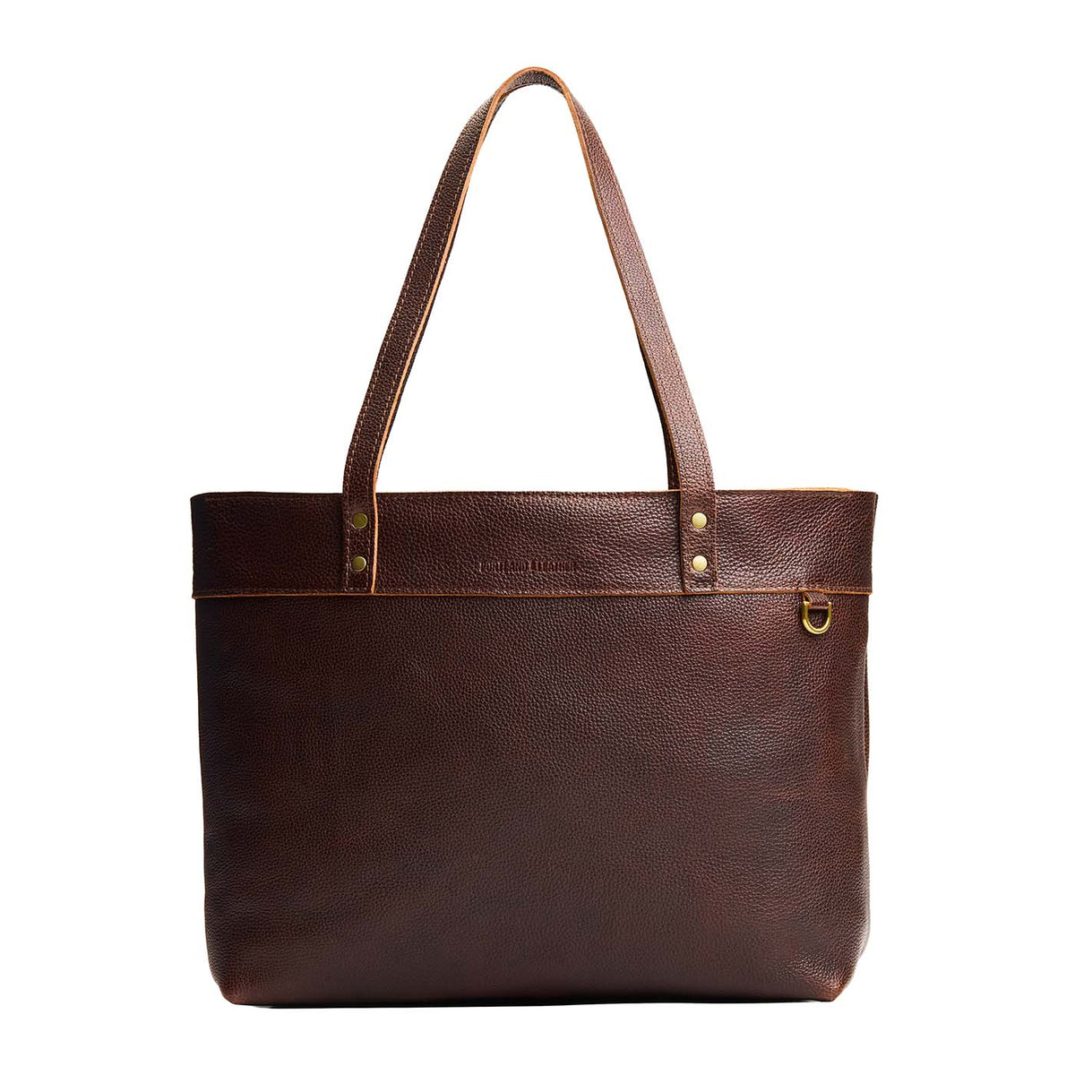 Coldbrew*Large*Zipper | Leather tote bag with riveted straps and exterior key loop