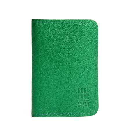 Jolly Green | Leather passport case with PLG logo