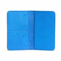 Skydive | Leather passport case with PLG logo open shot