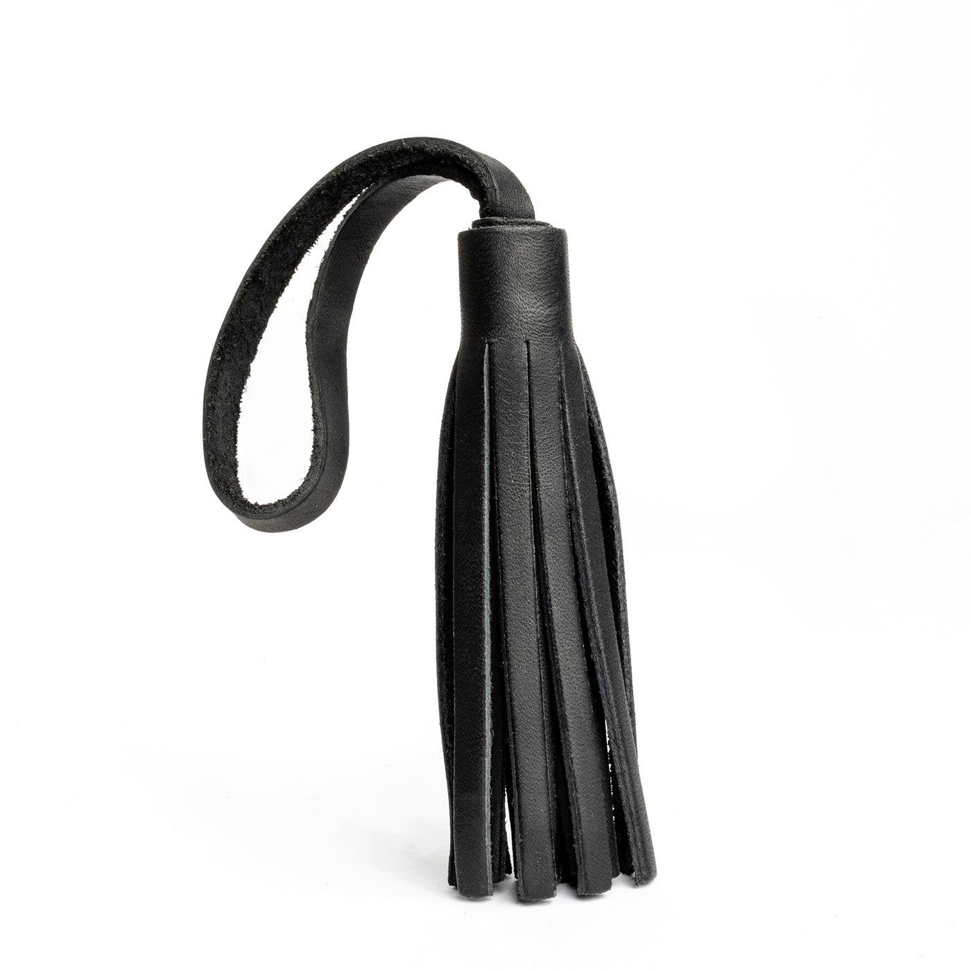 Black*Classic | Fringed leather tassel with leather loop