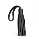 Black Classic | Fringed leather tassel with leather loop