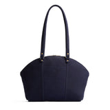 Velvet Blue Large | A half circle crossbody bag with handles and removable crossbody strap 