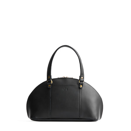 Black*Large | A half circle crossbody bag with handles and removable crossbody strap 