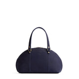 Velvet Blue Small | A half circle crossbody bag with handles and removable crossbody strap 