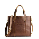 Asheville Classic | Structured mid-size tote bag with overlapping panels and crossbody strap