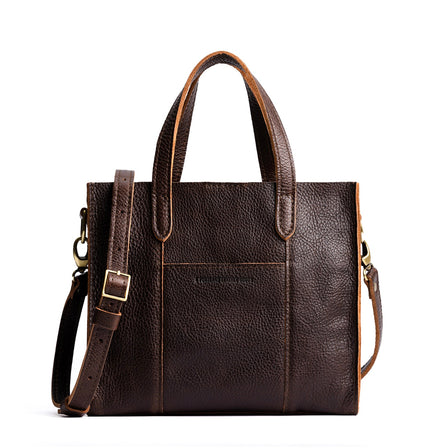 Coldbrew*Zipper | Structured mid-size tote bag with overlapping panels and crossbody strap