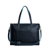 Boreal East/West | Structured wide tote bag with overlapping panels and crossbody strap