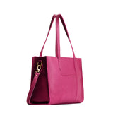 Cosmo East/West | Structured wide tote bag with overlapping panels and crossbody strap