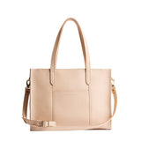 Moonflower East/West | Structured wide tote bag with overlapping panels and crossbody strap
