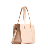 Moonflower East/West | Structured wide tote bag with overlapping panels and crossbody strap