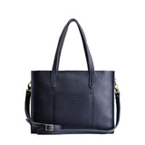 Night Owl East/West | Structured wide tote bag with overlapping panels and crossbody strap