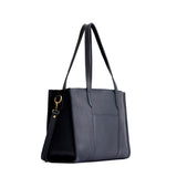 Night Owl East/West | Structured wide tote bag with overlapping panels and crossbody strap