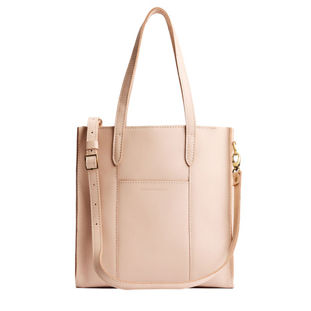 Moonflower*East/West | Structured wide tote bag with overlapping panels and crossbody strap