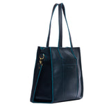Boreal North/South | Structured large tote bag with overlapping panels and crossbody strap