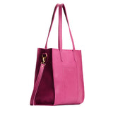 Cosmo North/South | Structured large tote bag with overlapping panels and crossbody strap