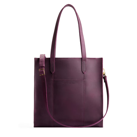 Larkspur*Oversized East/West | Structured wide tote bag with overlapping panels and crossbody strap