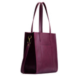Lollipop North/South | Structured large tote bag with overlapping panels and crossbody strap