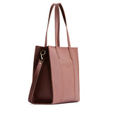 Sunkissed North/South | Structured large tote bag with overlapping panels and crossbody strap